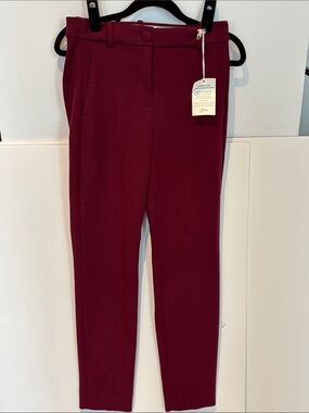 J. Crew Women's Burgundy Tapered Trousers